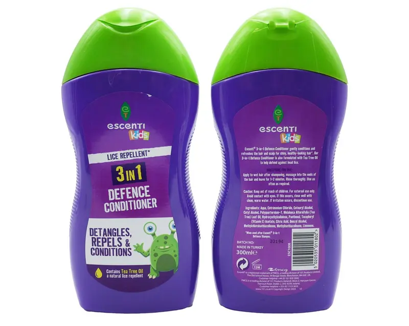 £1.99 Escenti Head Lice Defence Conditioner 300ml (12)