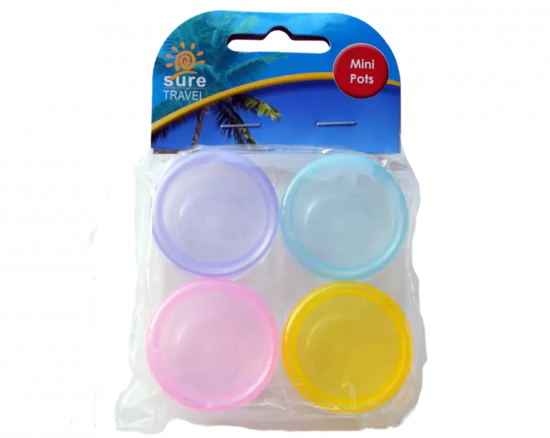 £1.99 Sure Travel 4 Piece Pots Set (6)