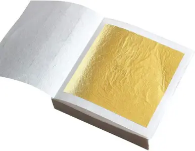 10 X Edible Gold Leaf Pure Sheet 24K — 1.7 x 1.7 inch