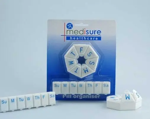 £2.49 Medisure Twin Pack Pill Box (6)