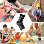 2pcs Compression Sleeve Sports Ankle Brace Socks For Achilles Tendonitis And Joint Pain small to medium