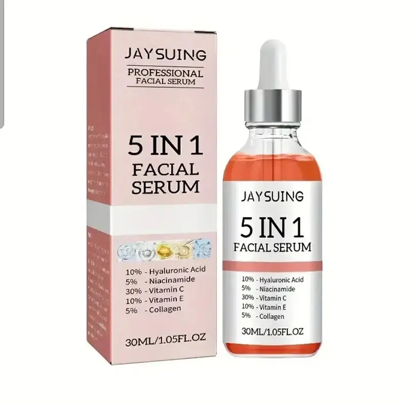 5-in-1 Face Serum UK — Vitamin C, Niacinamide, Hyaluronic Acid, Collagen and Vitamin E | 30ml | Same-Day Dispatch | Charge Products