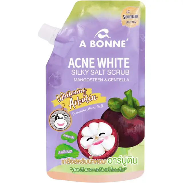 A Bonne' - Acne White Silky Salt Scrub Mangosteen & Centella 350ml.