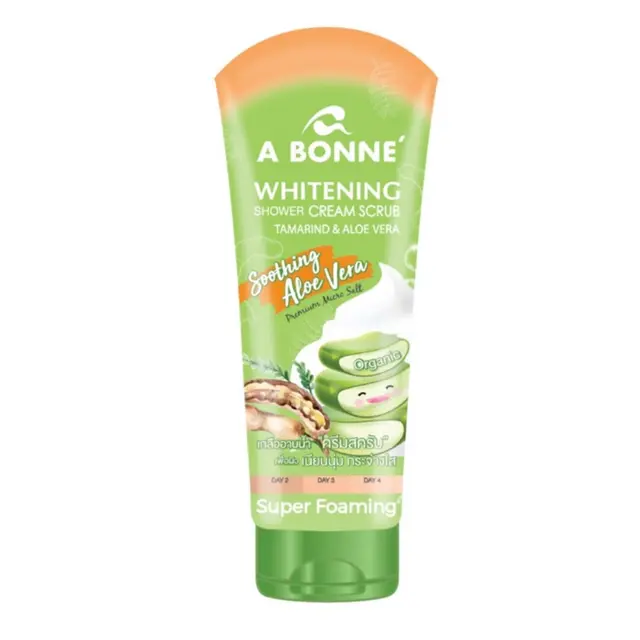 A Bonne' - Whitening Shower Cream Scrub Tamarind & Aloe Vera 350ml.