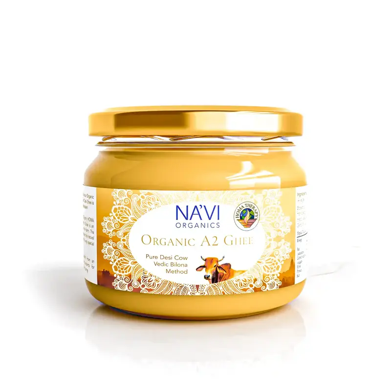 A2 Desi Gir Cow Cultured Ghee - Vedic Bilona HOMA Organic Farmed - 300ml