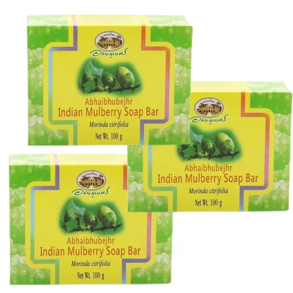 Abhaibhubejhr - Noni Soap Bar 100 g. (Pack of 3) - Made in Thailand