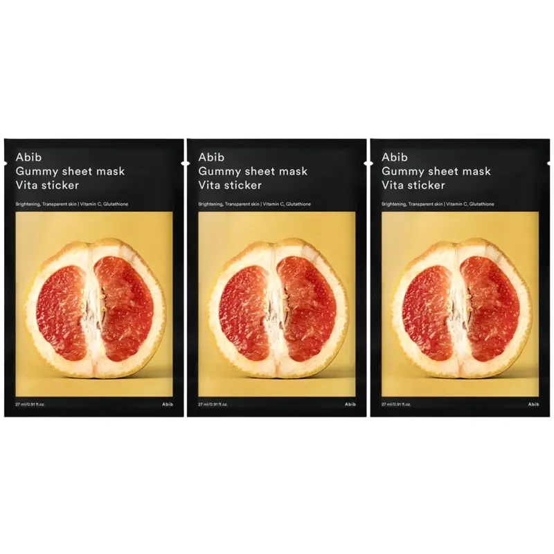 Abib - Gummy Sheet Mask Vita Sticker 27ml. (Pack of 3)