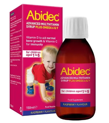 Abidec Advanced Multivitamin Syrup Plus Omega 6 & 9 Raspberry Flavour 150ml Infant