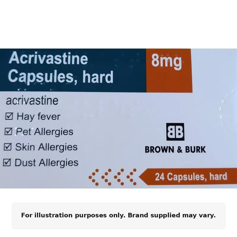 Acrivastine capsules 8mg - pack of 24 (P)