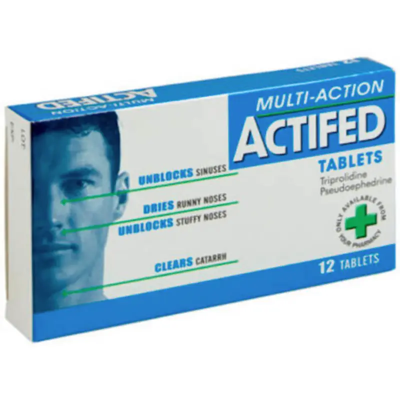 Actifed Multi-Action tablets - pack of 12 (P)
