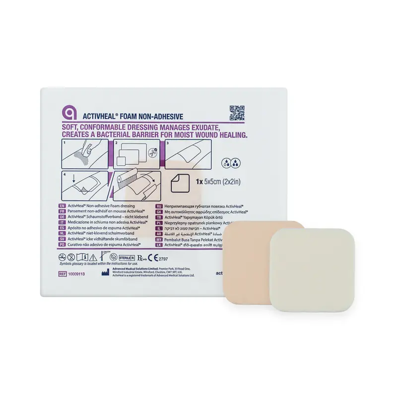 ActivHeal Foam Non-Adhesive Dressing - Bacterial Barrier (Multiple Sizes) (x1 or 10)