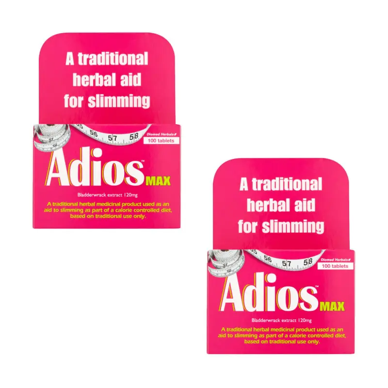 Adios Max Herbal Slimming Tablets Twin Pack