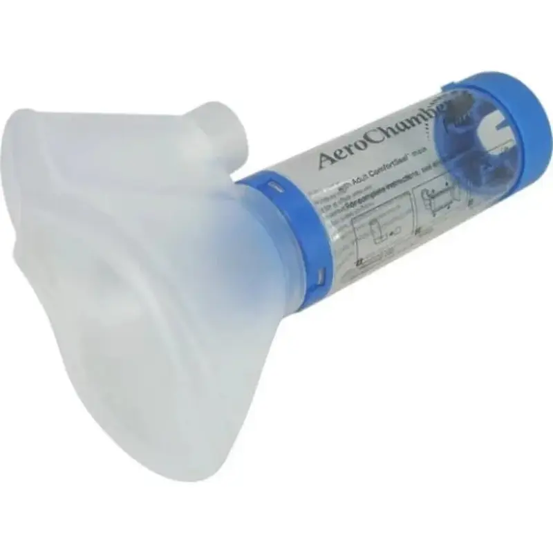 Aerochamber Plus Spacer Device Standard Adult Mask Blue