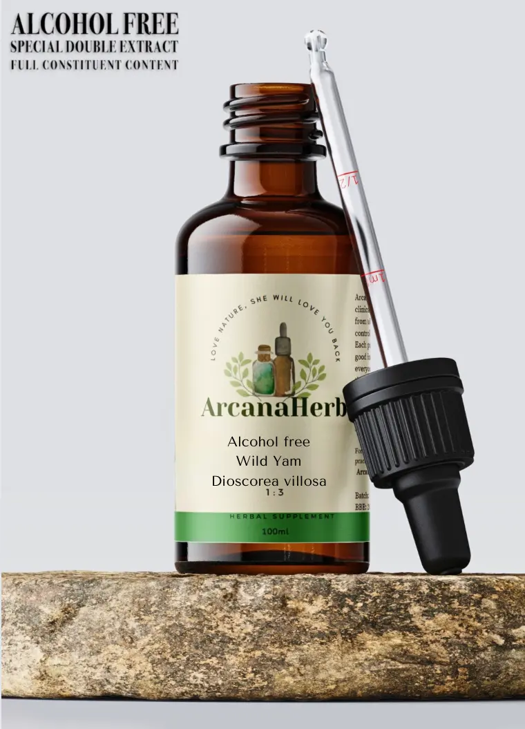 AIcohol free , Wild Yam Dioscorea villosa tincture 100ml. Glycerine extract. 1
