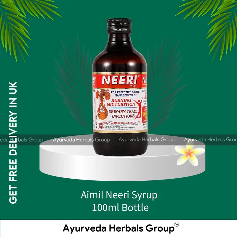 Aimil Neeri Syrup 100ml Bottle - Ayurvedic Wellness Support | Ayurveda Herbals UK
