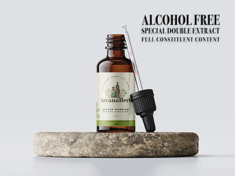 Alcohol Free Bacopa Monnieri, Brahmi Glycerine Tincture 1
