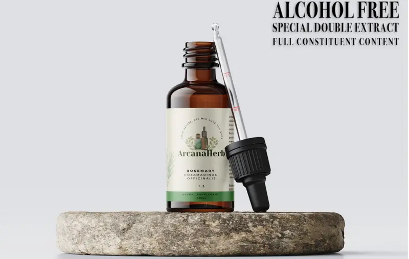 Alcohol FREE Rosemary Tincture. Clean naturally farmed source. Rosmarinus officinalis. 1