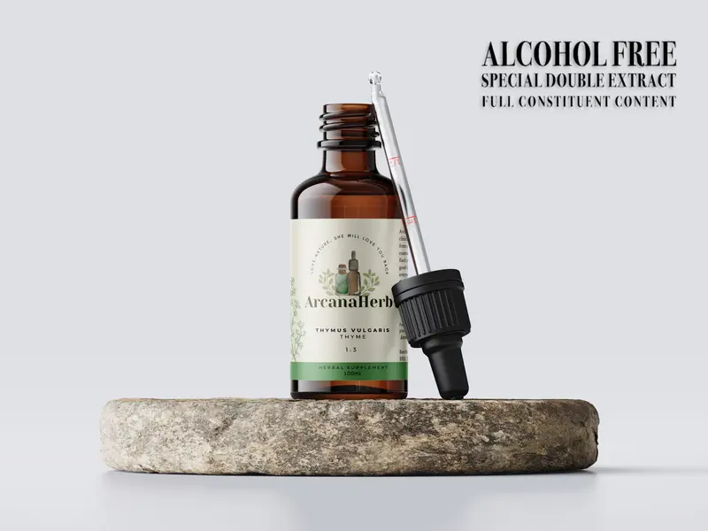 Alcohol Free Thyme Tincture. Thymus Vulgaris Glycerine Tincture 1