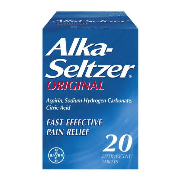 Alka-Seltzer Original Aspirin Effervescent Tablets - 20 Tablets