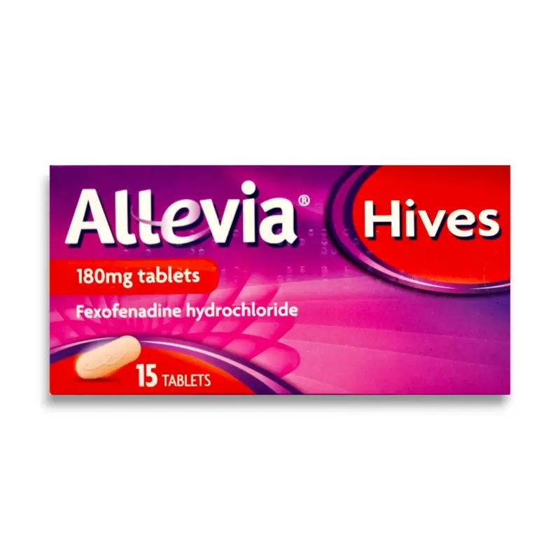 Allevia Hives Fexofenadine 180mg 15 Tablets