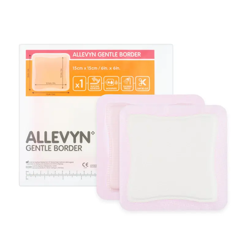 Allevyn Gentle Border Dressing - Soft Gel Adhesive (Multiple Sizes) (x1 or 10)