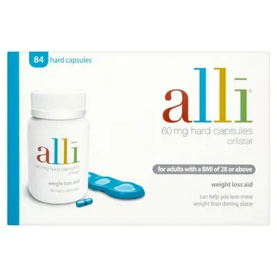 Alli Orlistat 60mg Hard Capsules - 84 Capsules