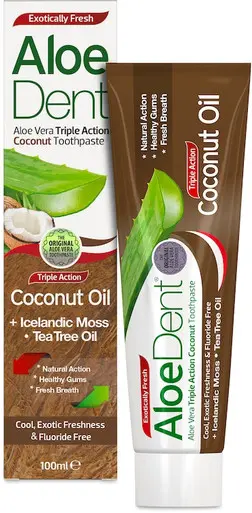 Aloe Dent Coconut Oil Toothpaste | Fluoride Free | 100ml