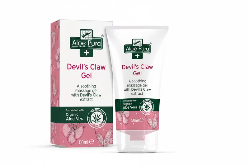 Aloe Pura Devil’s Claw Gel 50ml | Soothing Massage Gel with Organic Aloe Vera