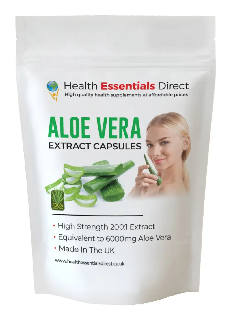 Aloe Vera Extract Capsules - Strong 6000mg (Digestive Aid, Detox)