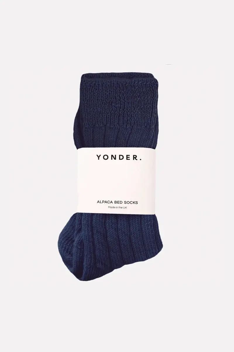 Alpaca Bed Socks | Midnight