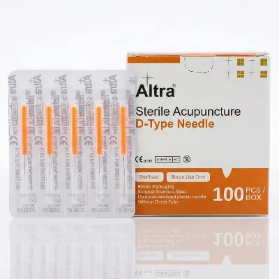 Altra® D-TYPE Detox Acu Needles, Orange Moulded Plastic Handle