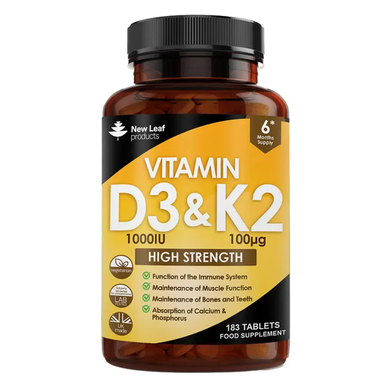Anfield Pharmacy Vitamin D3 + K2 High Strength Capsules