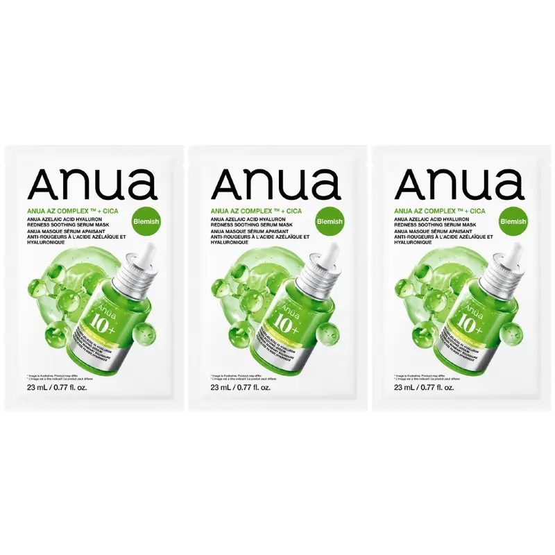 Anua - Azelaic Acid Hyaluron Redness Soothing Serum Mask 23ml. (Pack of 3)