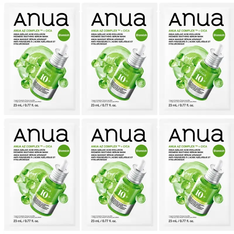 Anua - Azelaic Acid Hyaluron Redness Soothing Serum Mask 23ml. (Pack of 6)