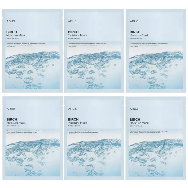 Anua - Birch Moisture Mask 25ml. (Pack of 6)