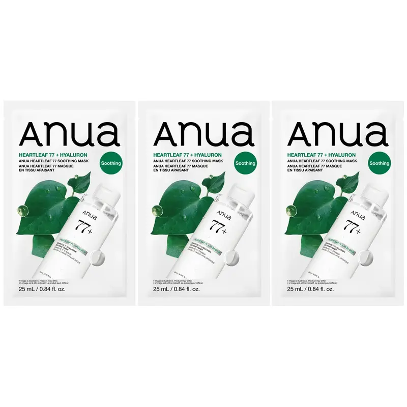 Anua - Heartleaf 77 Soothing Mask 25ml. (Pack of 3)