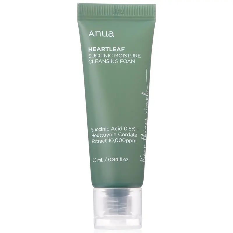 Anua - Heartleaf Succinic Moisture Cleansing Foam 25ml.