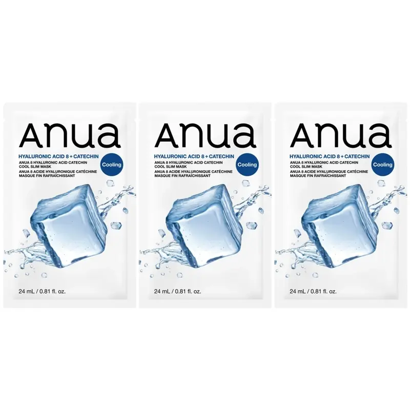 Anua - Hyaluronic Acid 8 Catechin Cool Slim Mask 23ml. (Pack of 3)