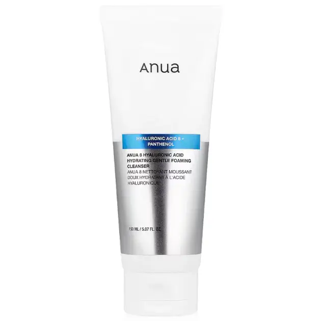 Anua - Hyaluronic Acid 8 + Panthenol Hydrating Gentle Foaming Cleanser 150ml.