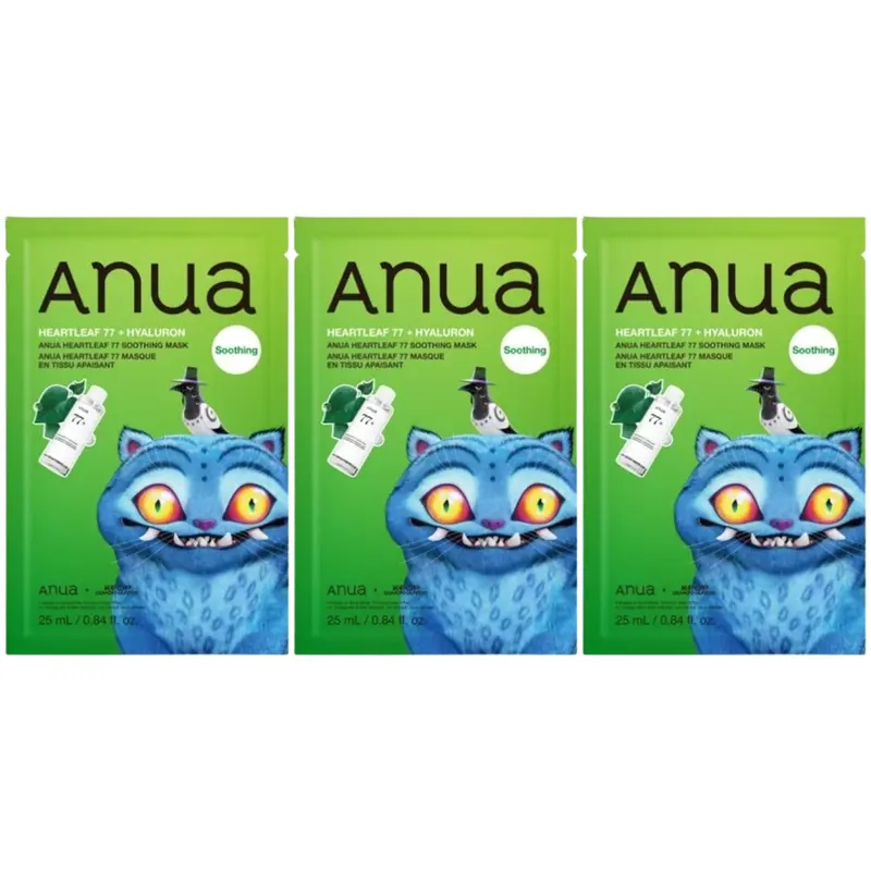 Anua - Kpop Demon Hunters Heartleaf 77 Soothing Mask 25ml. (Pack of 3)