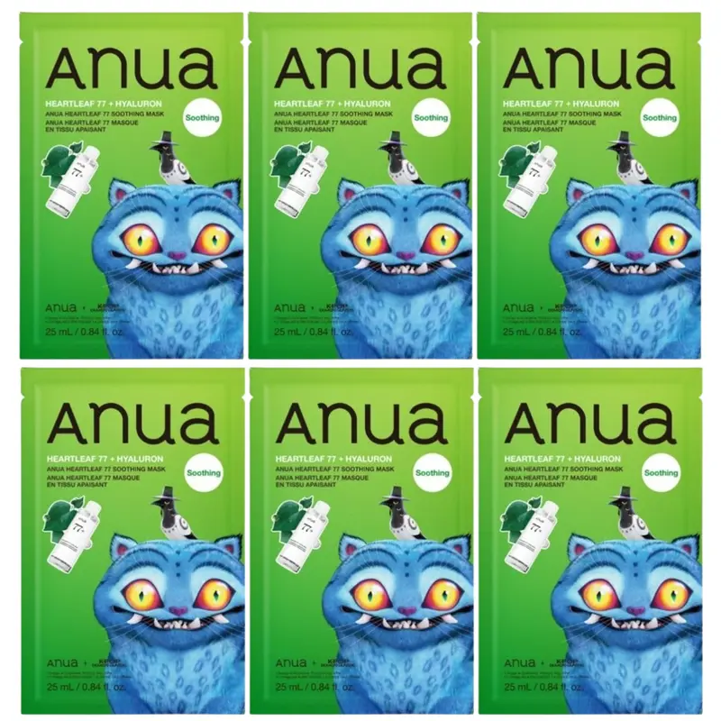 Anua - Kpop Demon Hunters Heartleaf 77 Soothing Mask 25ml. (Pack of 6)