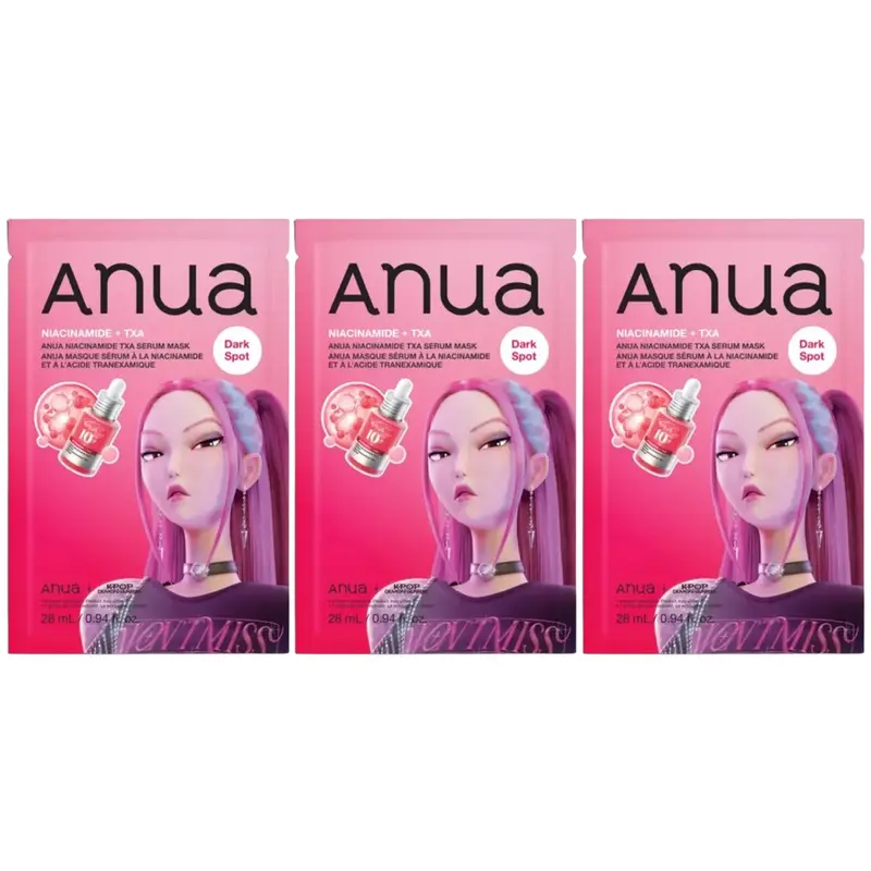 Anua - Kpop Demon Hunters Niacinamide TXA Serum Mask 28ml. (Pack of 3)