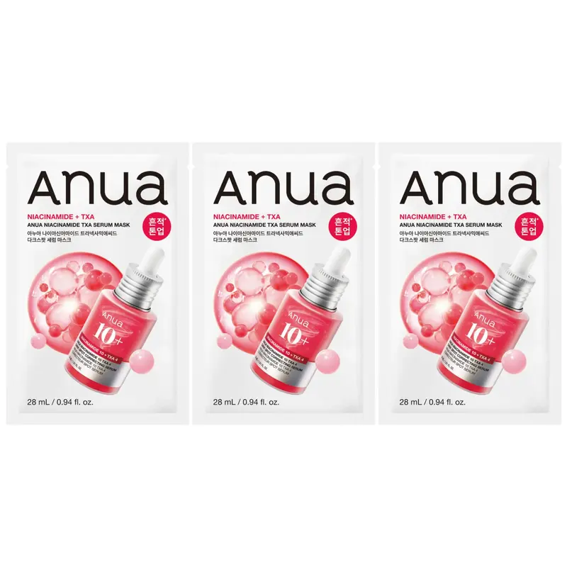 Anua - Niacinamide TXA Serum Mask 28ml. (Pack of 3)