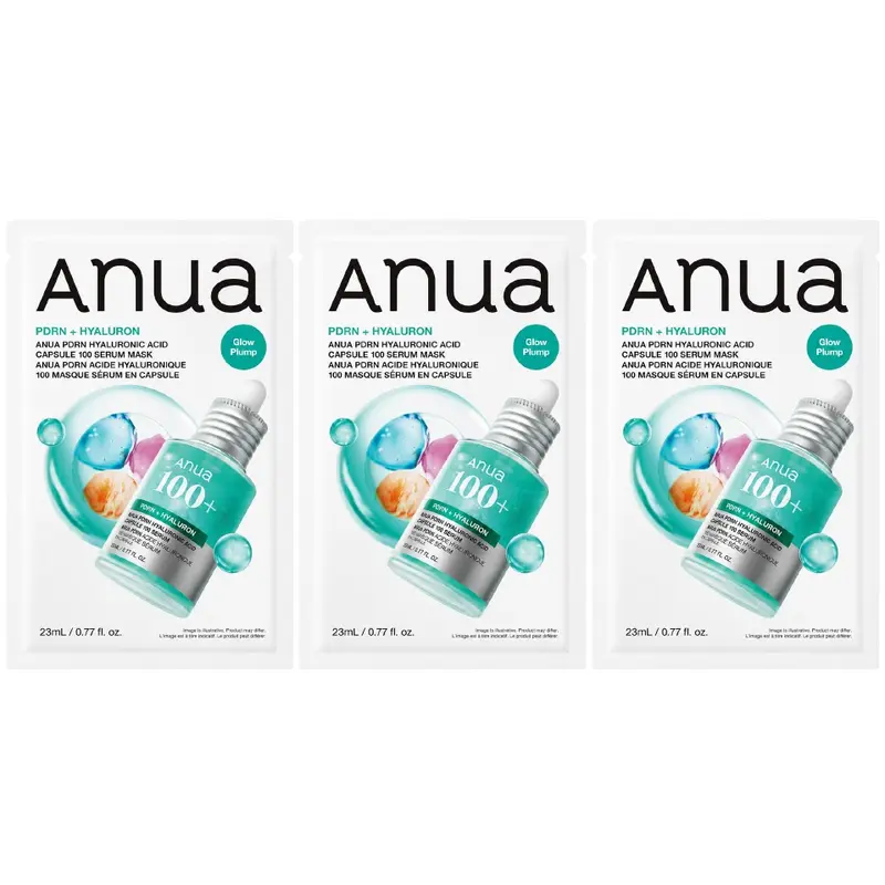 Anua - PDRN Hyaluronic Acid Capsule 100 Serum Mask 23ml. (Pack of 3)
