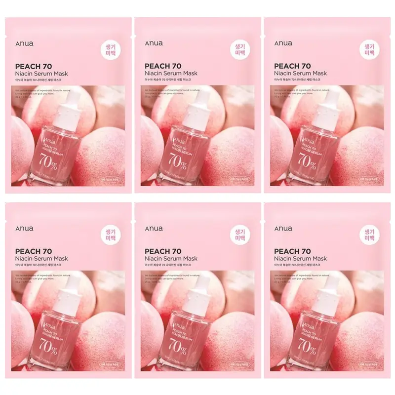 Anua - Peach Niacin Serum Mask 25ml. (Pack of 6)