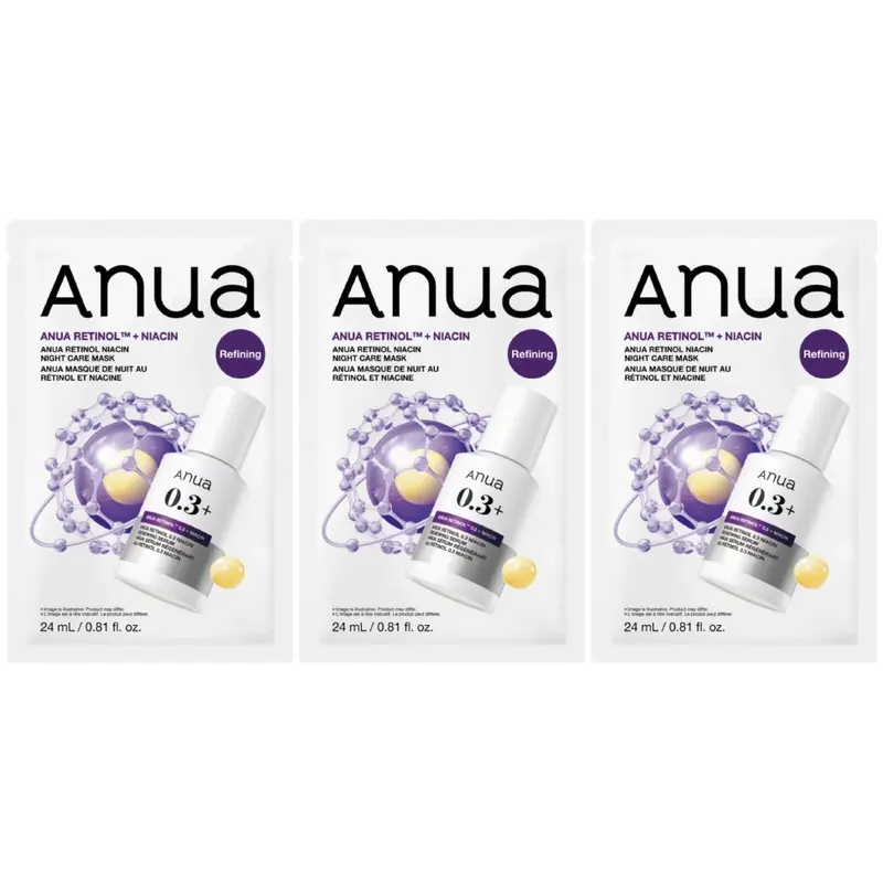 Anua - Retinol Niacin Night Care Mask 24ml. (Pack of 3)