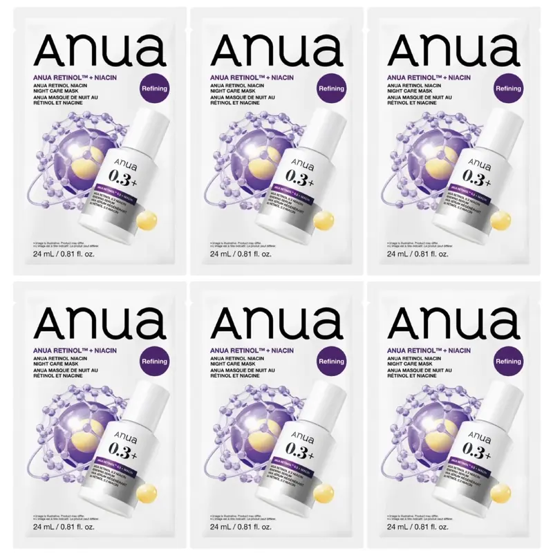 Anua - Retinol Niacin Night Care Mask 24ml. (Pack of 6)