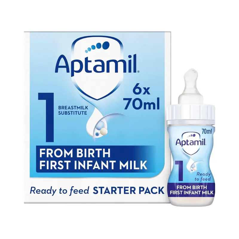 Aptamil 1 First Infant Milk Starter Pack from Birth 6x70ml (T)