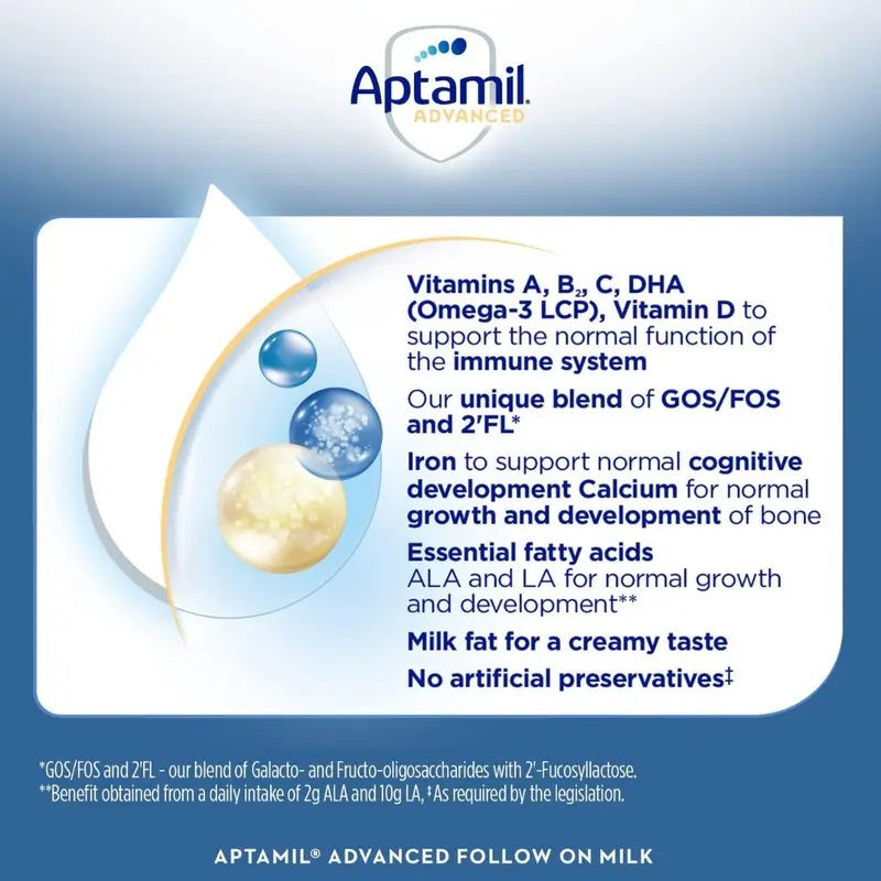 Aptamil Advanced 2 Follow On Baby Milk Powder Formula 800g (T)