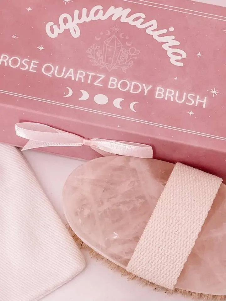 Aquamarina Rose Quartz Body Brush